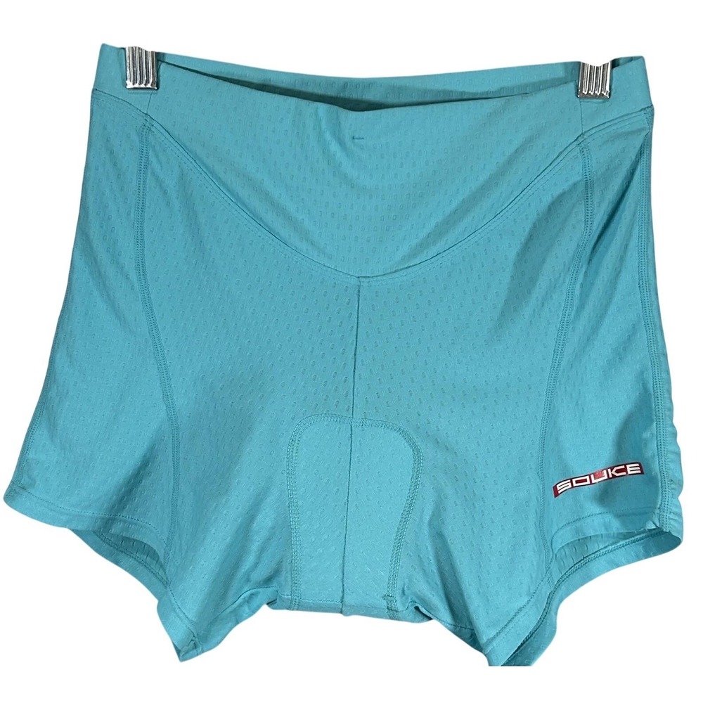 Souke Cycling‎ Shorts Women's Size Small Padded Aqua Blue Bicycle Spandex